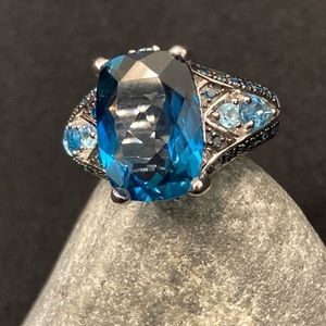 Silver and Blue Ring